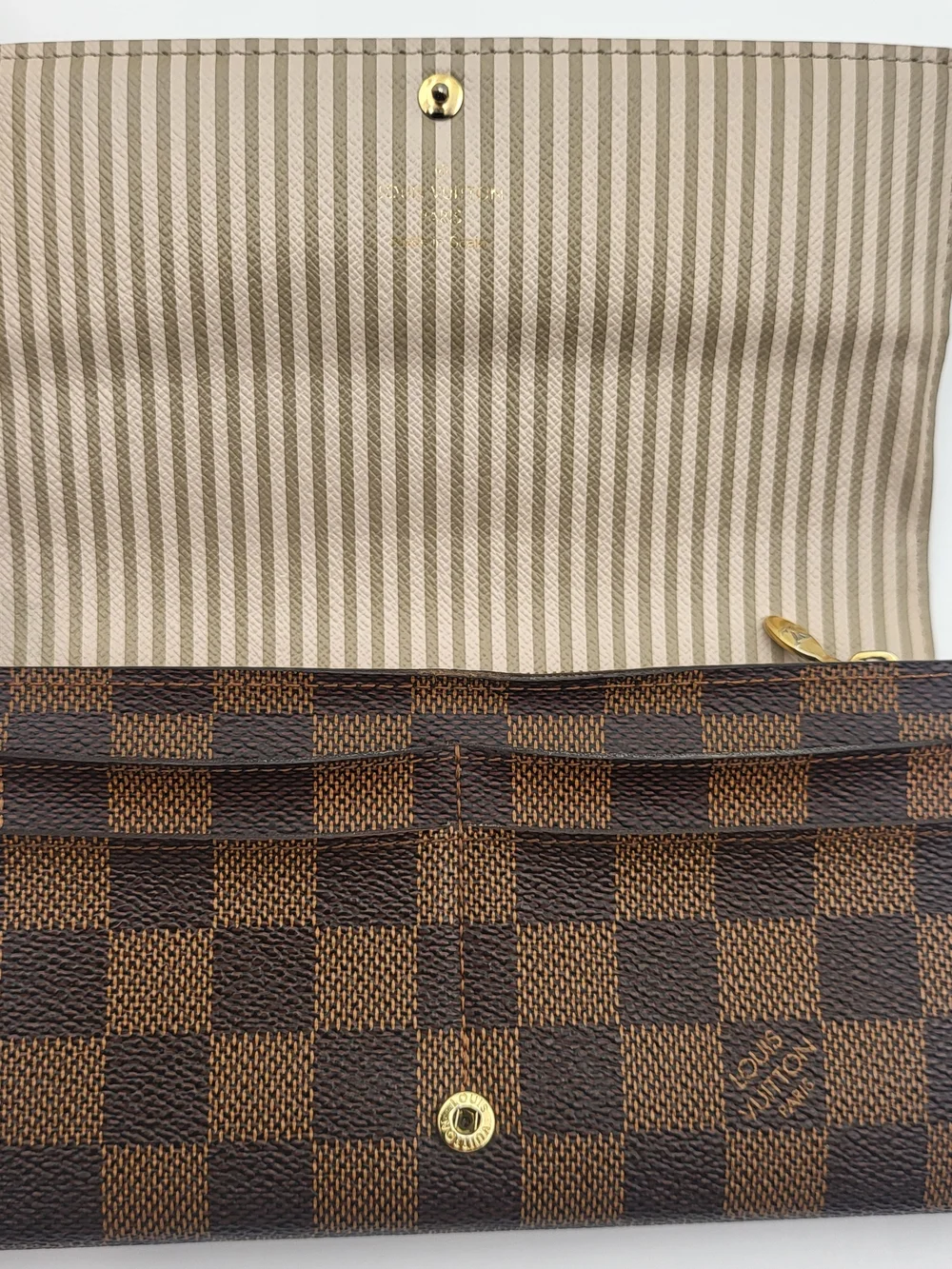 LOUIS VUITTON Limited Edition Damier Canvas Inventeur Trunks & Lock Sarah Wallet